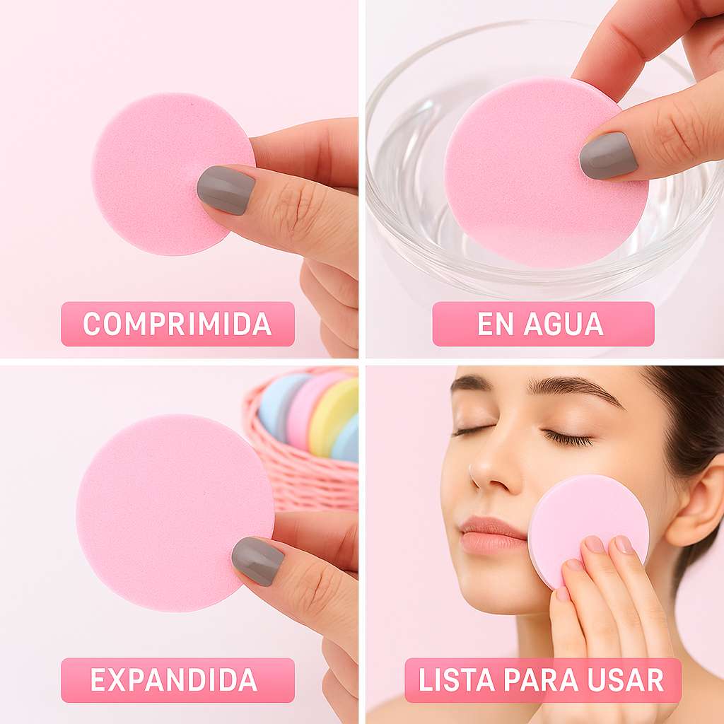 ✨ Esponjas Faciales Comprimidas ✨Docena (12 paquetes)