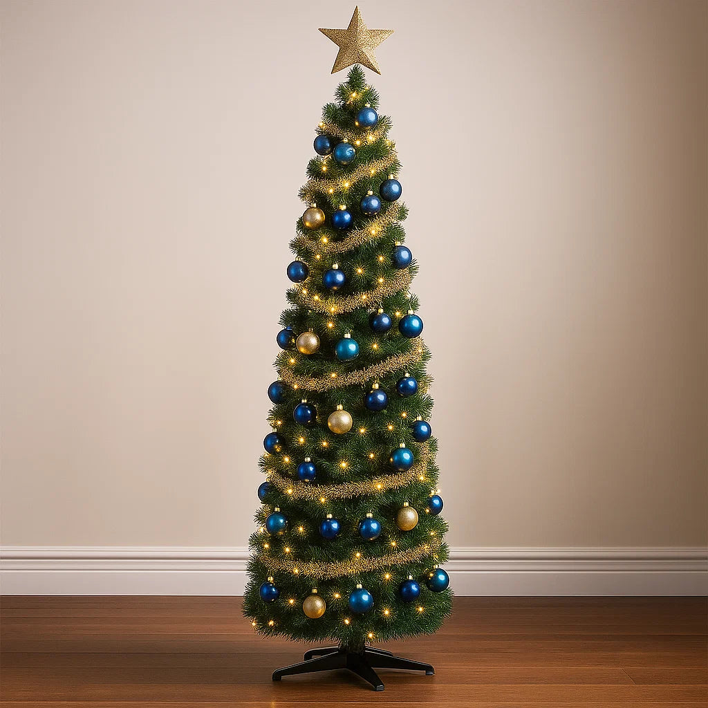 Árbol de Navidad Plegable + Extensión de 200 Bombillos🎄🎅