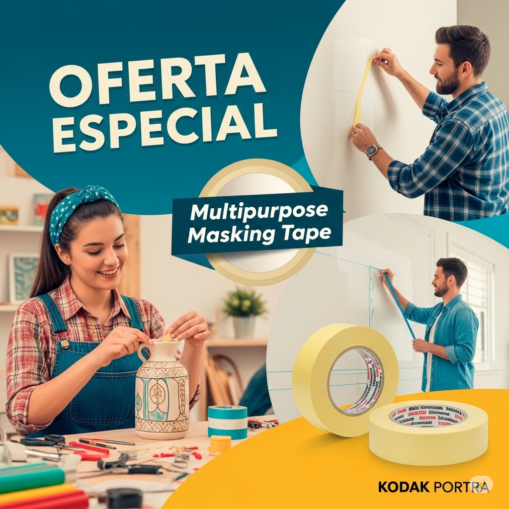 Cinta de Enmascarar Multipropósito ¾" x 50m x 20 Unidades