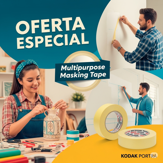 Cinta de Enmascarar Multipropósito ¾" x 50m x 20 Unidades